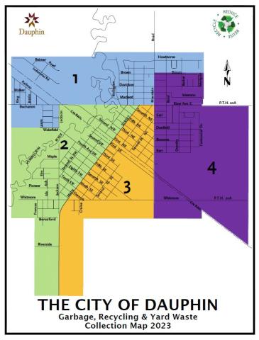 2023 Garbage Recycling Yard Waste Map