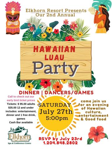Elkhorn Resort's Hawaiian Luau Party