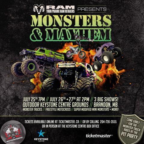 RAM Monsters & Mayhem Monster Trucks in Brandon