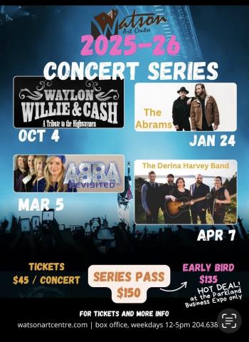 Watson Art Centre Concert Series Early Bird Passes