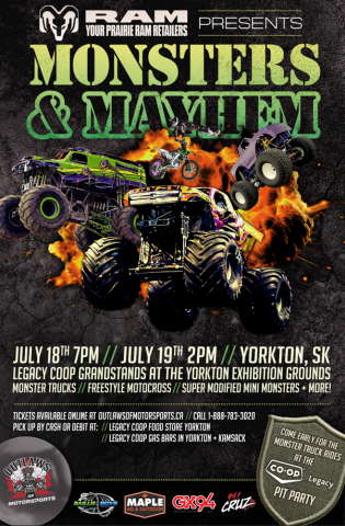 RAM Monsters & Mayhem Monster Trucks in Yorkton