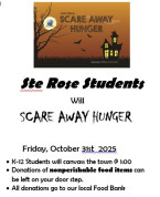 Ste Rose Scare Away Hunger Collecting Non-persihable Food Items for the Ste Rose Food Bank.jpg