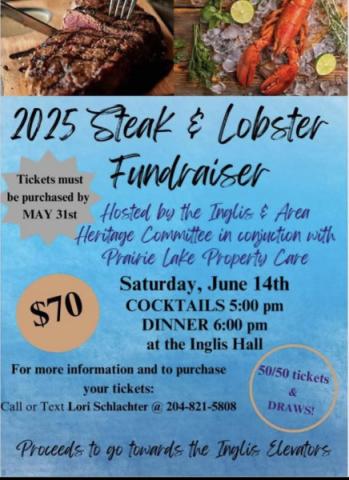 Steak & Lobster Fundraiser in Inglis