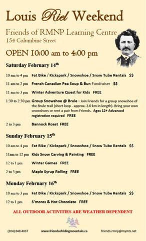 orig louis riel events in the riding mountain national park