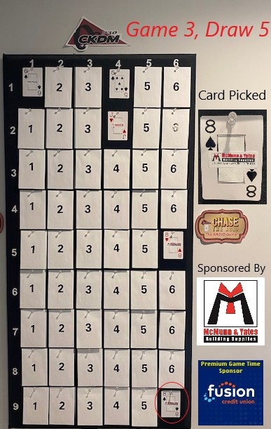 Wednesday, August 26th, Game 3 - Draw 5