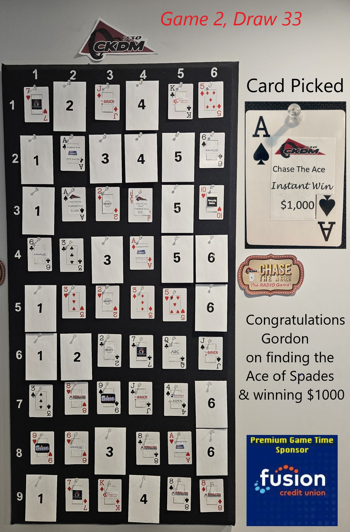 Tuesday, August 18th: Game 2 - Draw 33