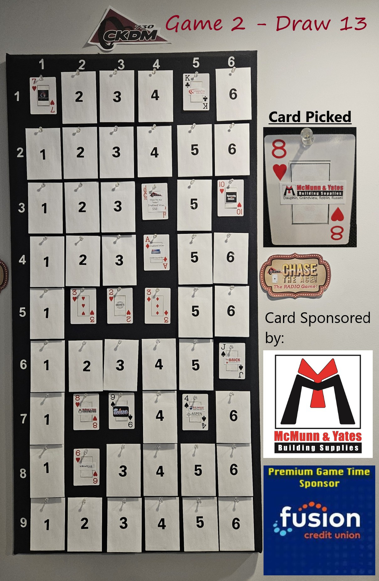 Wednesday, August 5th: Game 2 - Draw 13