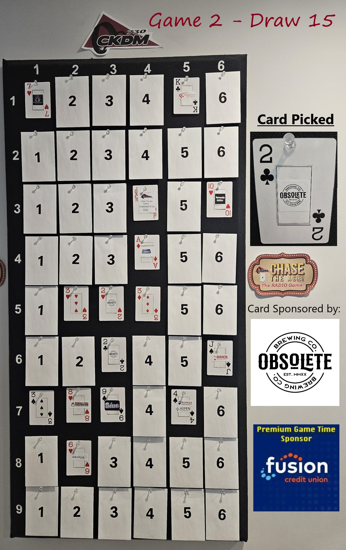 Thursday, August 6th: Game 2 - Draw 15