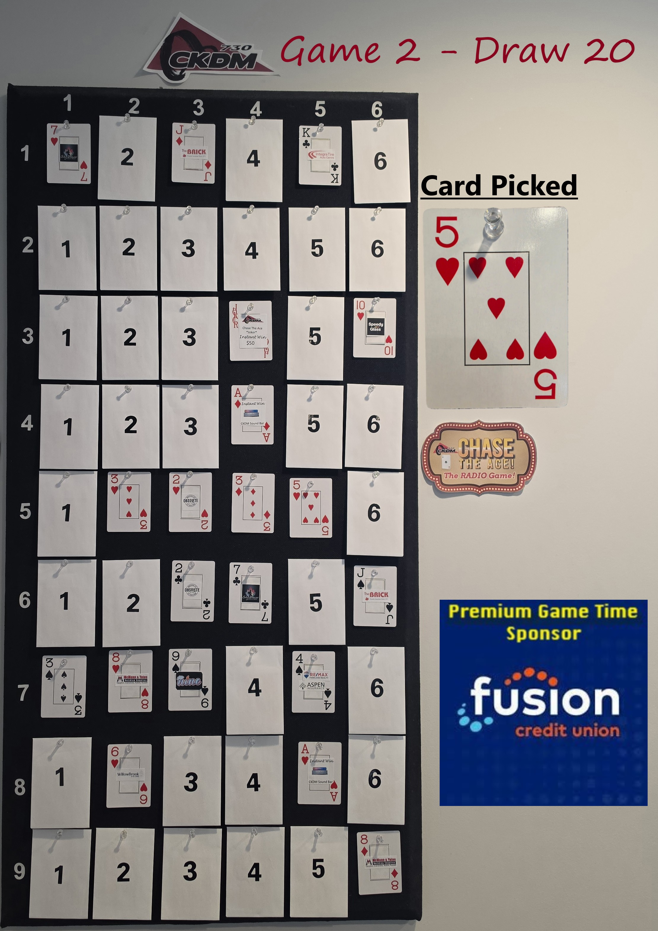 Monday, August 10th: Game 2 - Draw 20