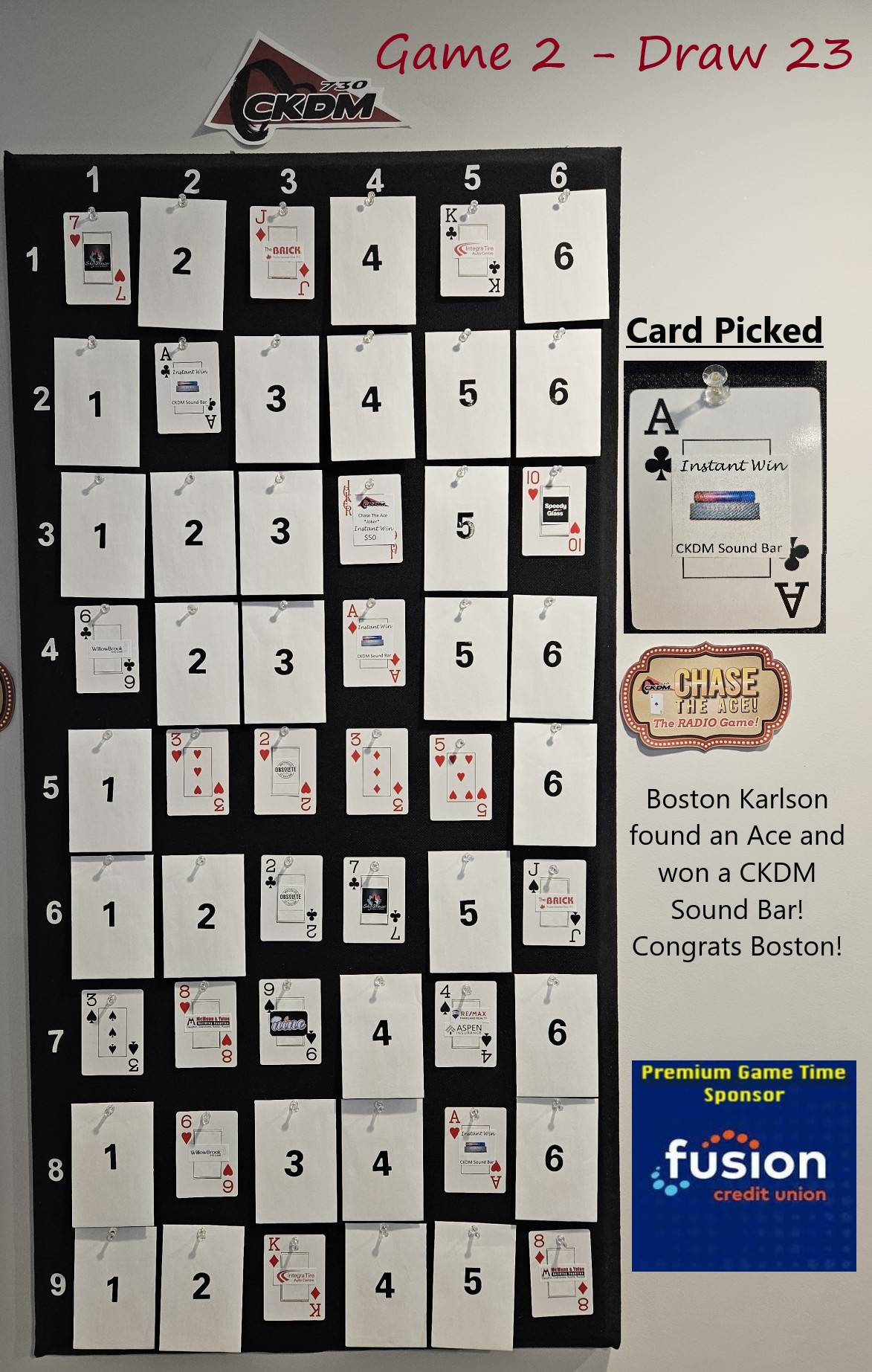 Wednesday, August 12th: Game 2 - Draw 23