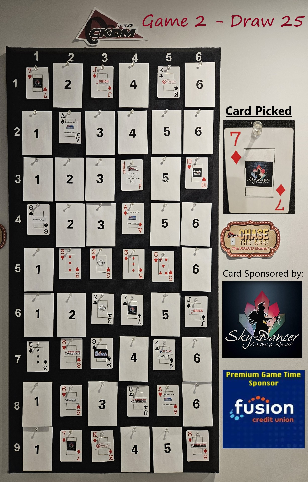 Thursday, August 13th: Game 2 - Draw 25