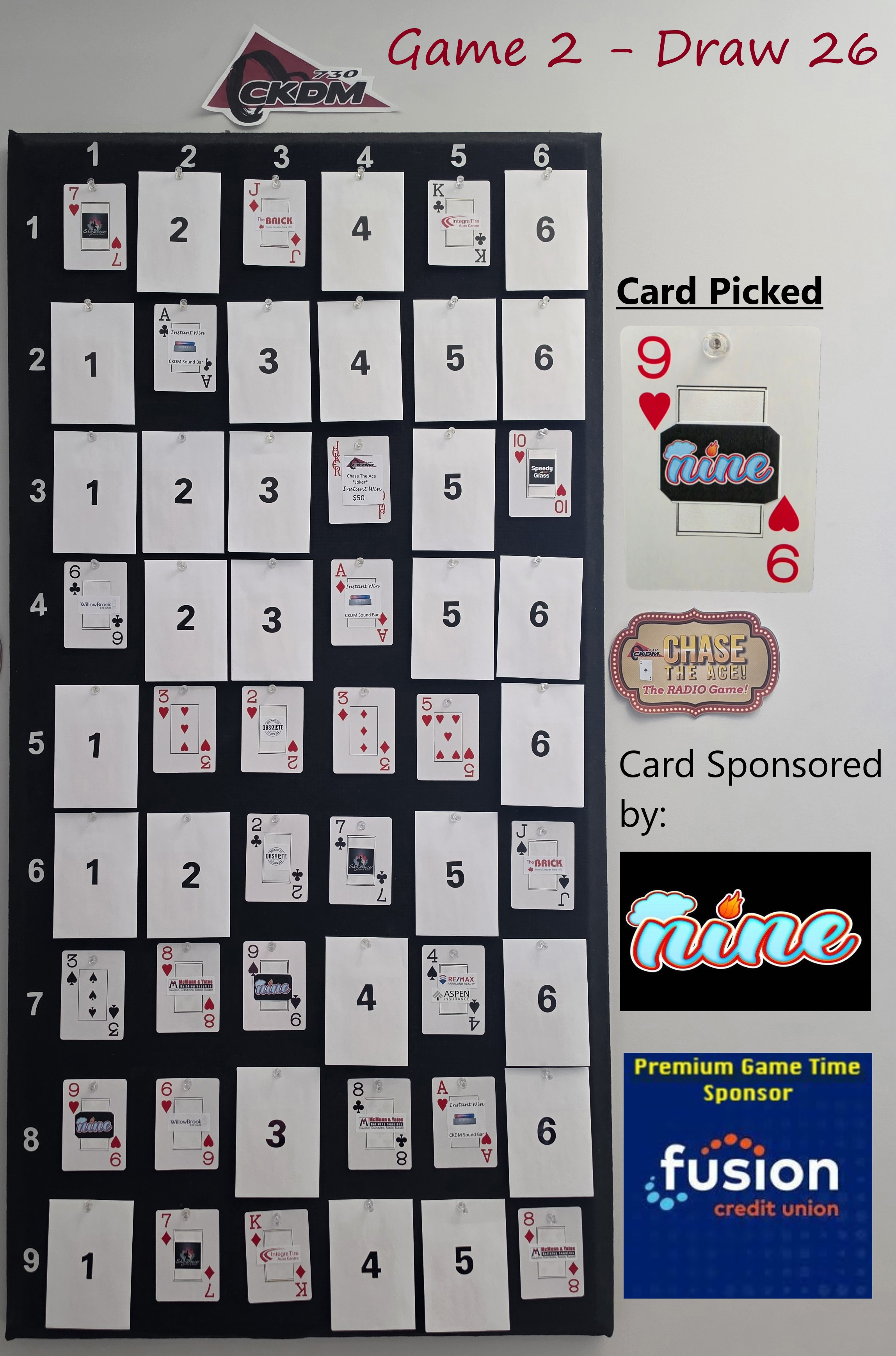 Thursday, August 13th: Game 2 - Draw 26