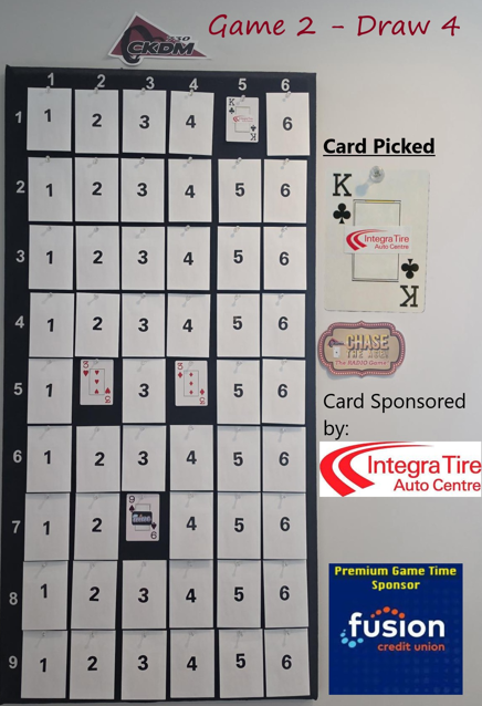 Tuesday, July 28th: Game 2 - Draw 4