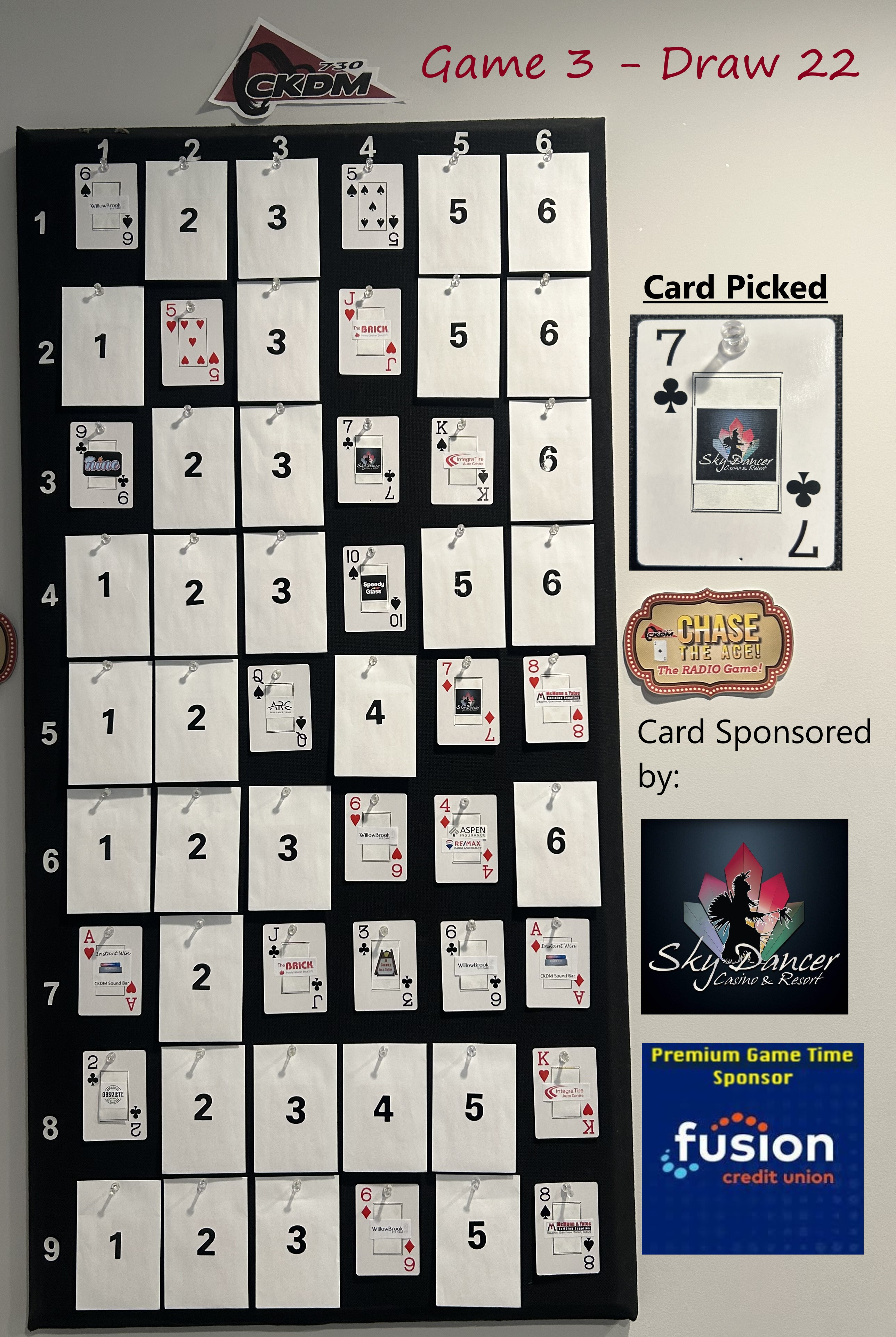 Wednesday September 9th: Game 3 - Draw 22