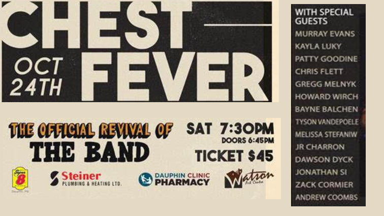Chest Fever Concert at Watson Art Centre
