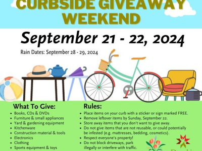 Curbside giveaway this weekend