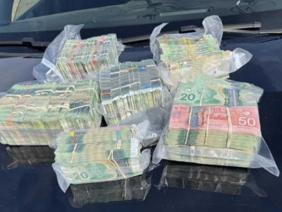 Cash seized during traffic stop
