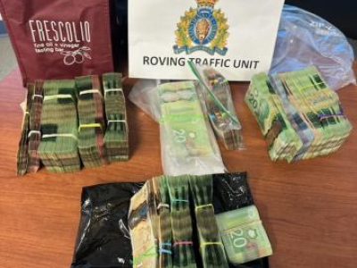 Cash seized during traffic stop