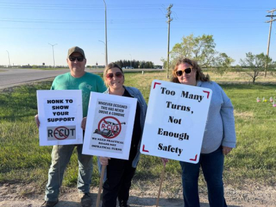 Carberry Rallies Against Highway RCUT